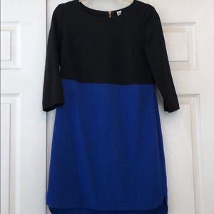 Color block long sleeved dress
